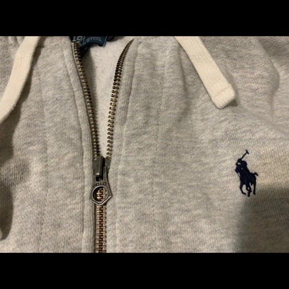 grey polo zip up - Picture 2 of 3